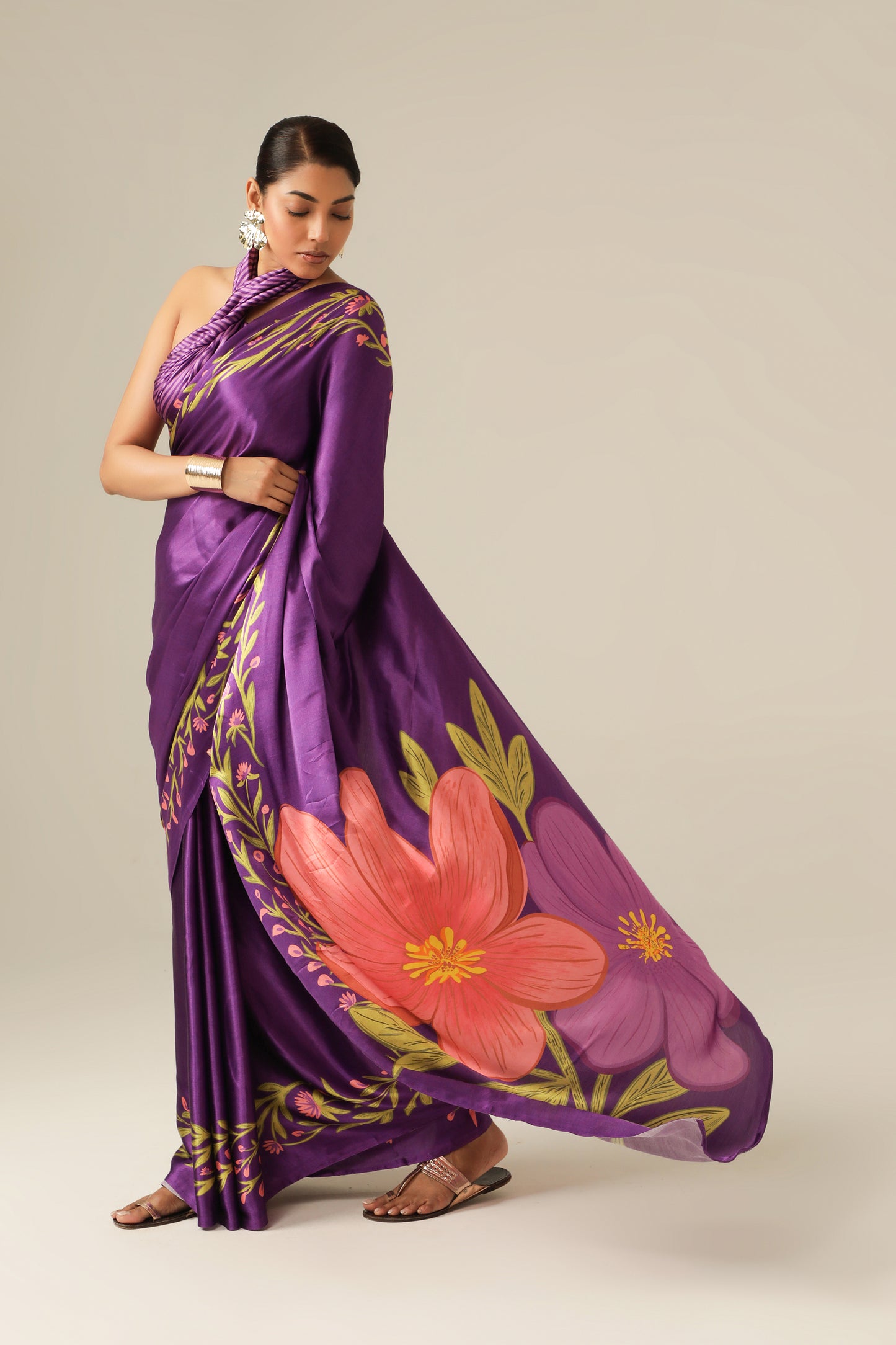 PLUM BLOOM SAREE