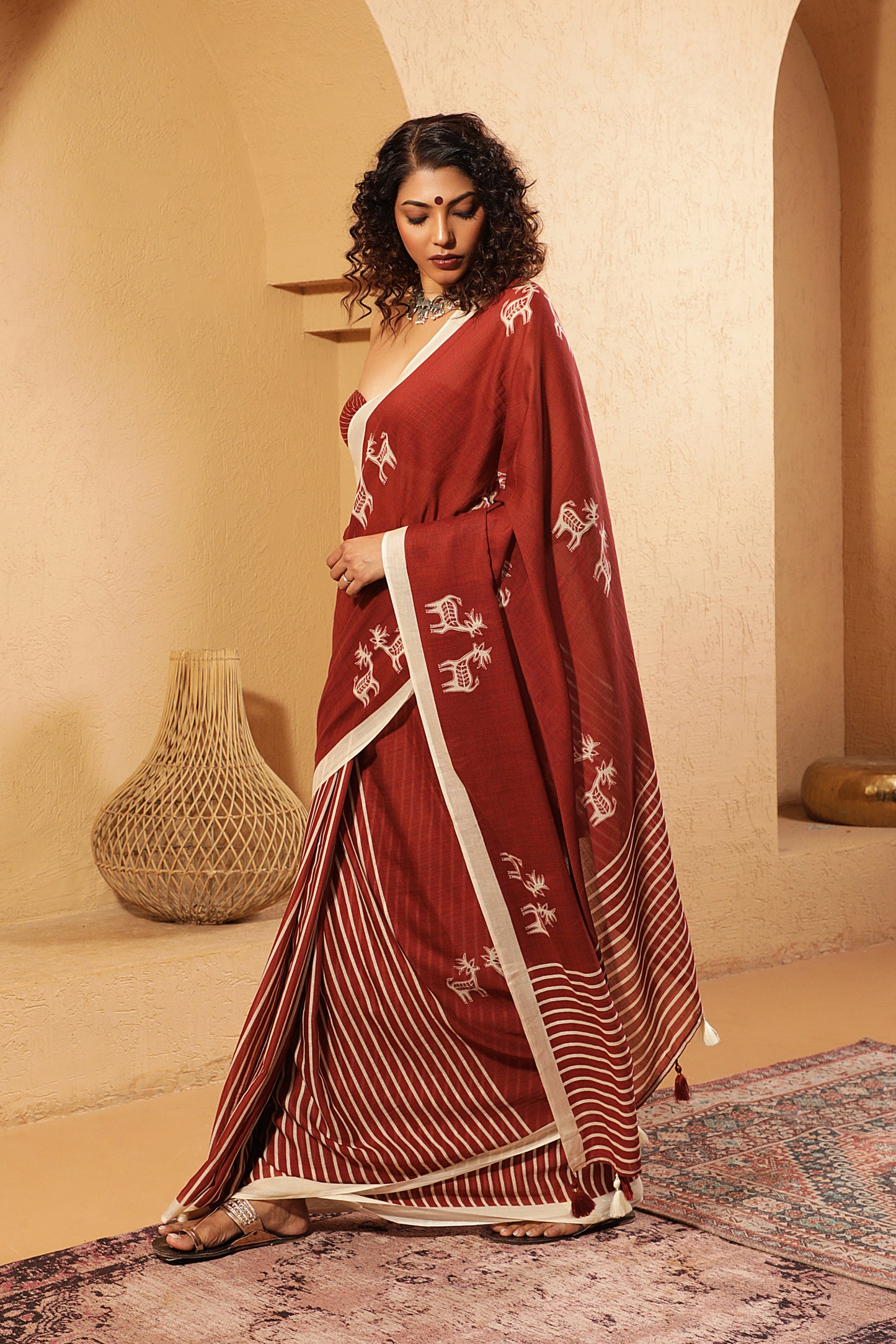DEER STRIPED SAREE