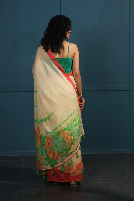IVORY GARDEN SAREE