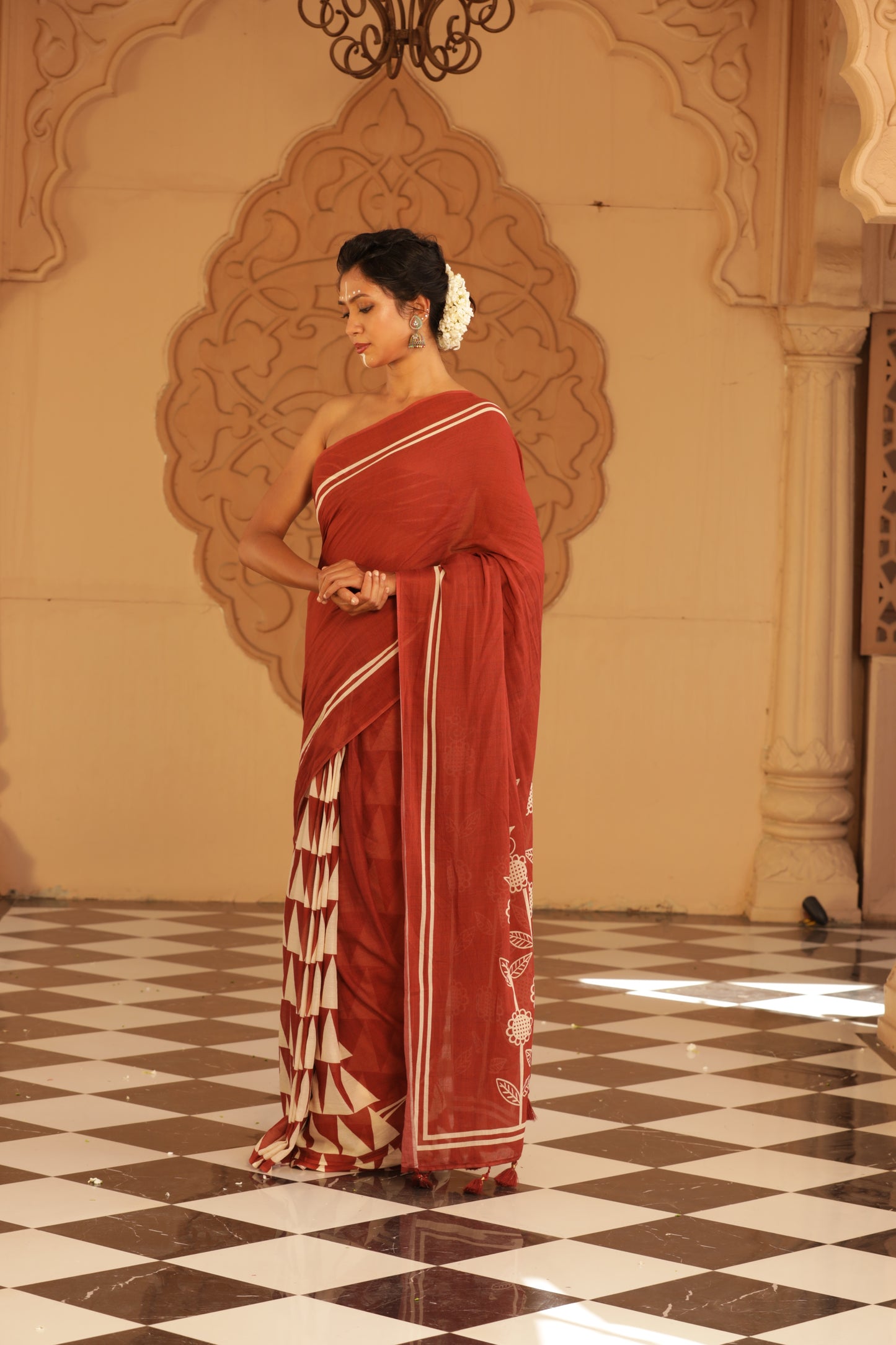 EARTHEN GEOMETRY SAREE