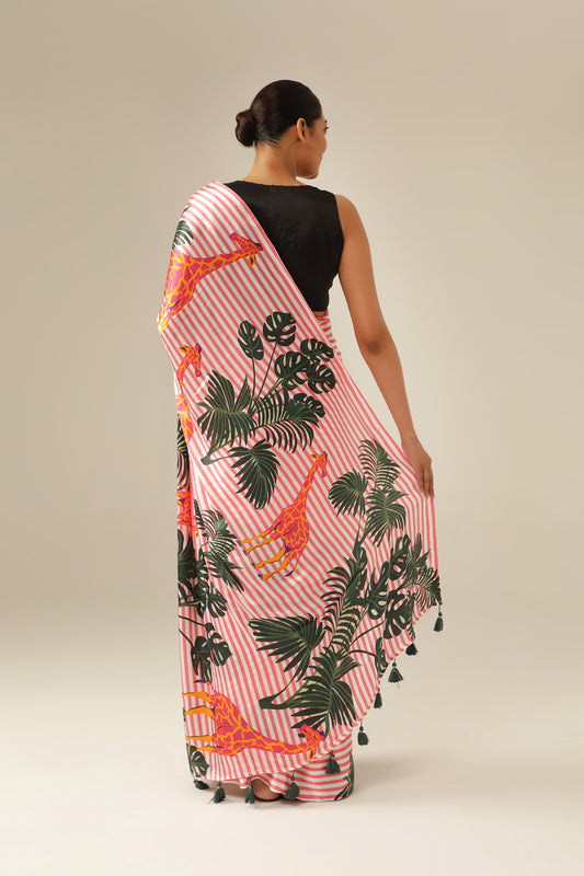 PINK SAFARI SAREE
