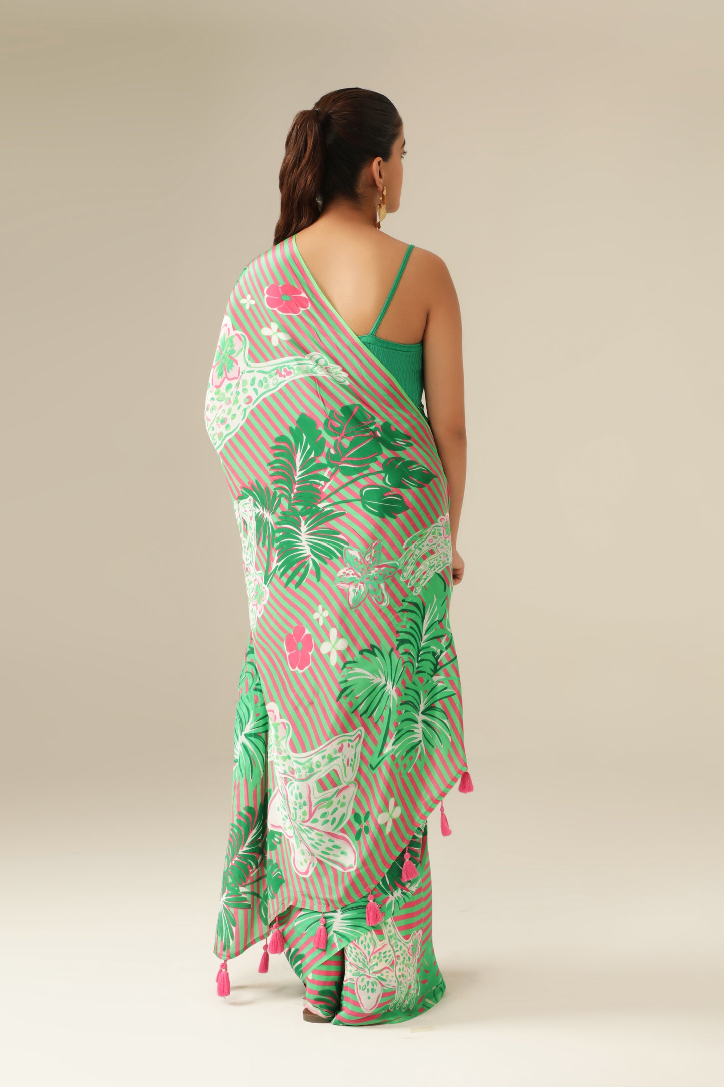 STRIPED JUNGLE SAREE