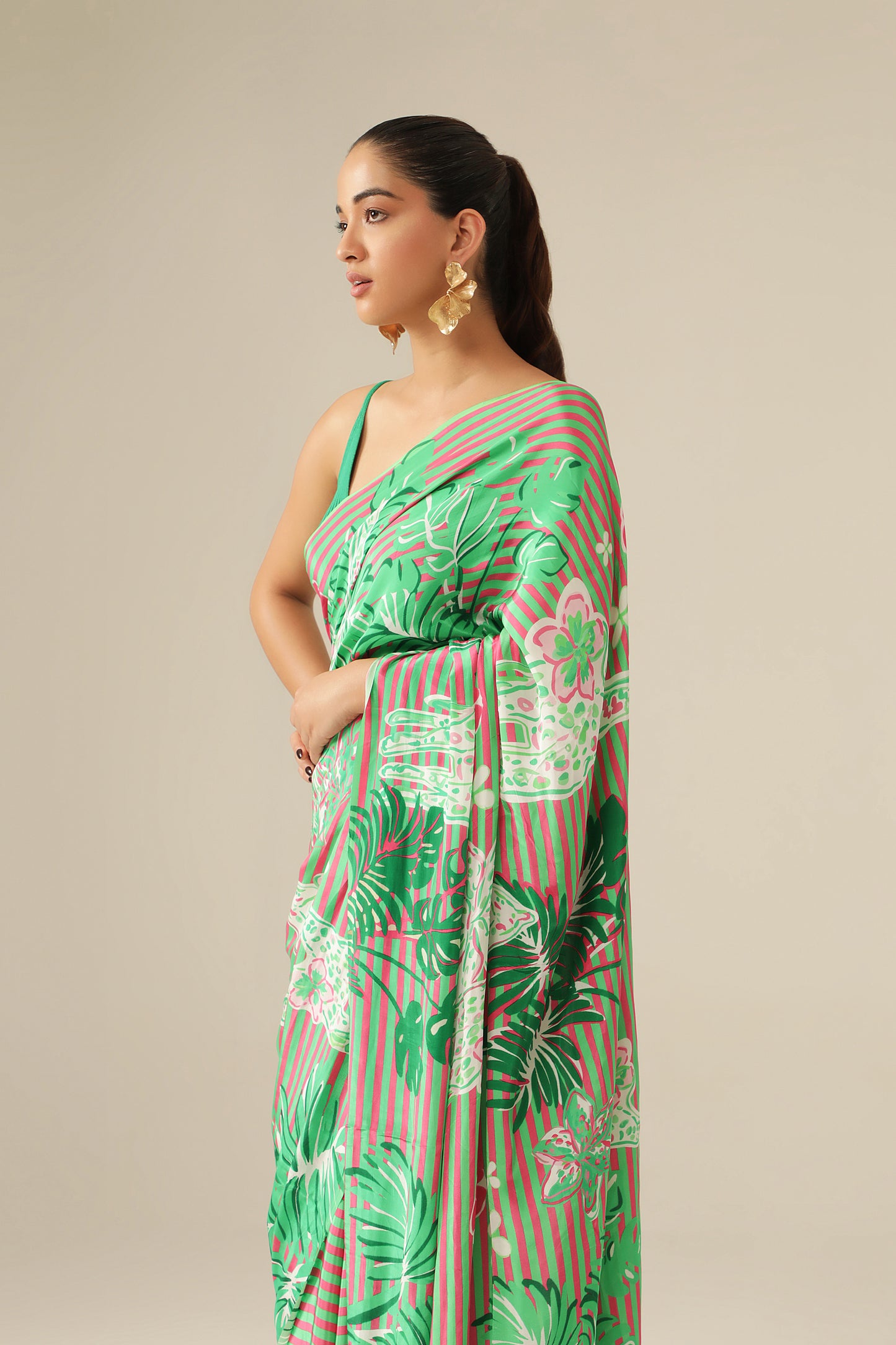 STRIPED JUNGLE SAREE