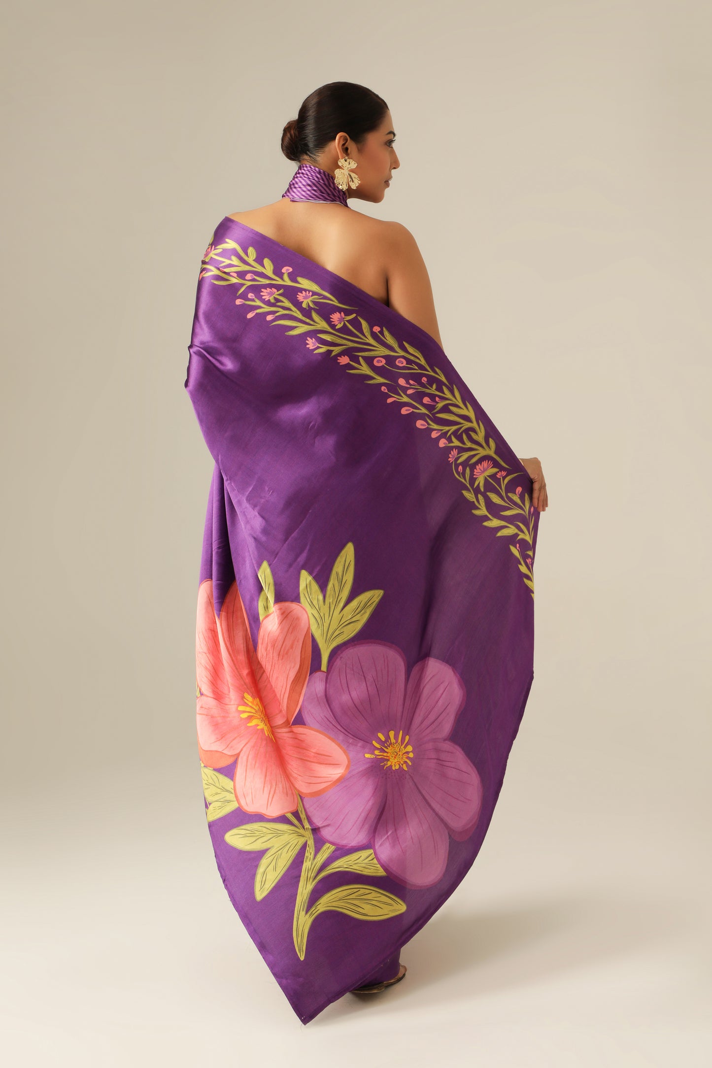 PLUM BLOOM SAREE