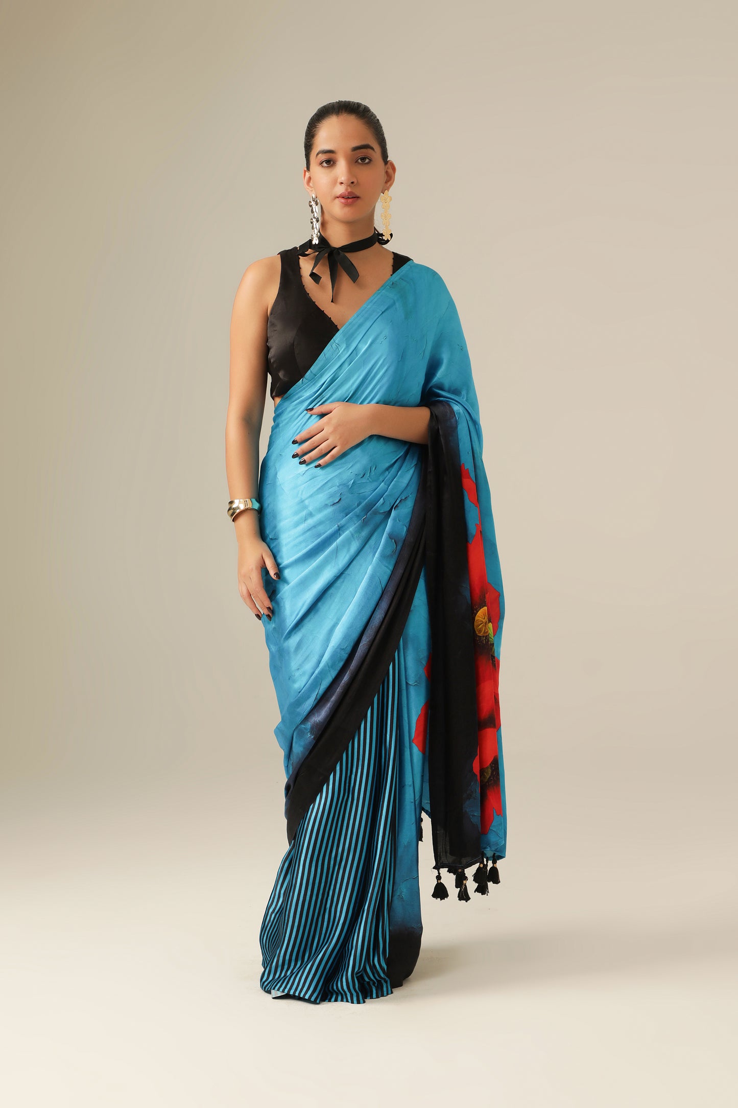 BLUE POPPY SAREE