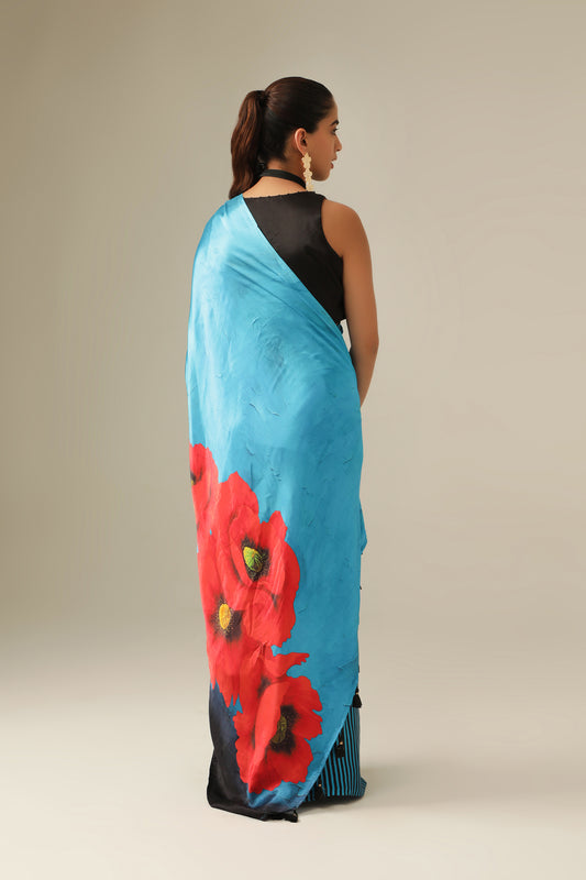 BLUE POPPY SAREE
