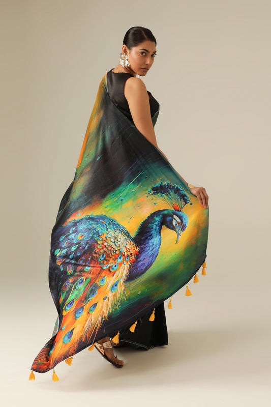 MAJESTIC PEACOCK SAREE