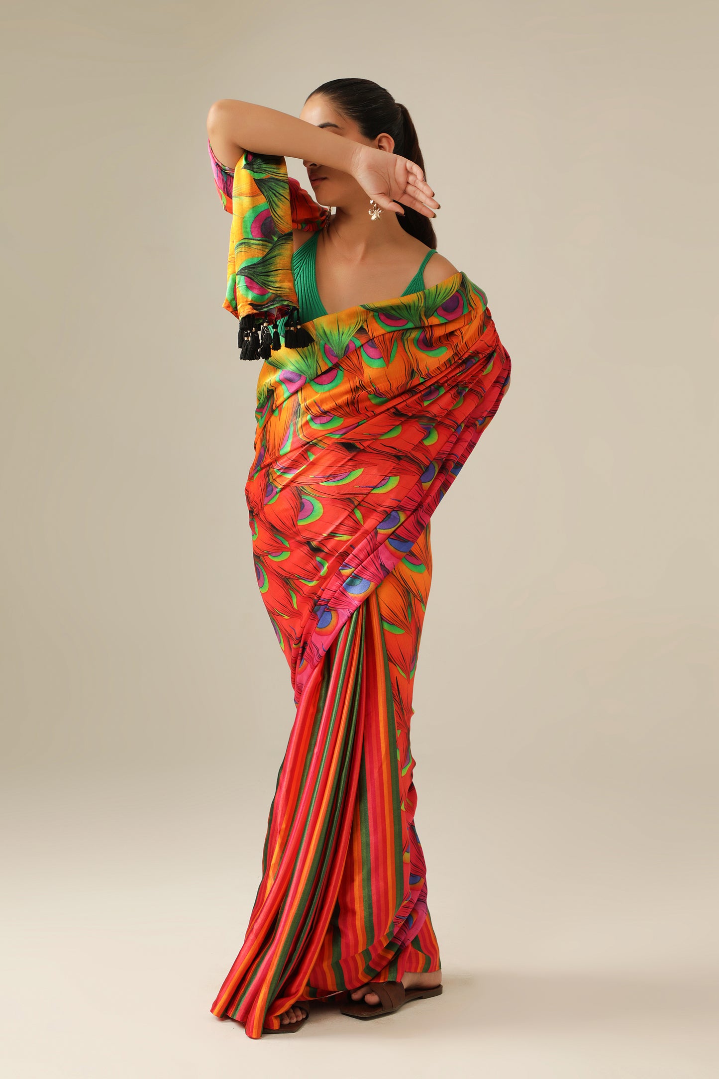 RAINBOW PEACOCK SAREE