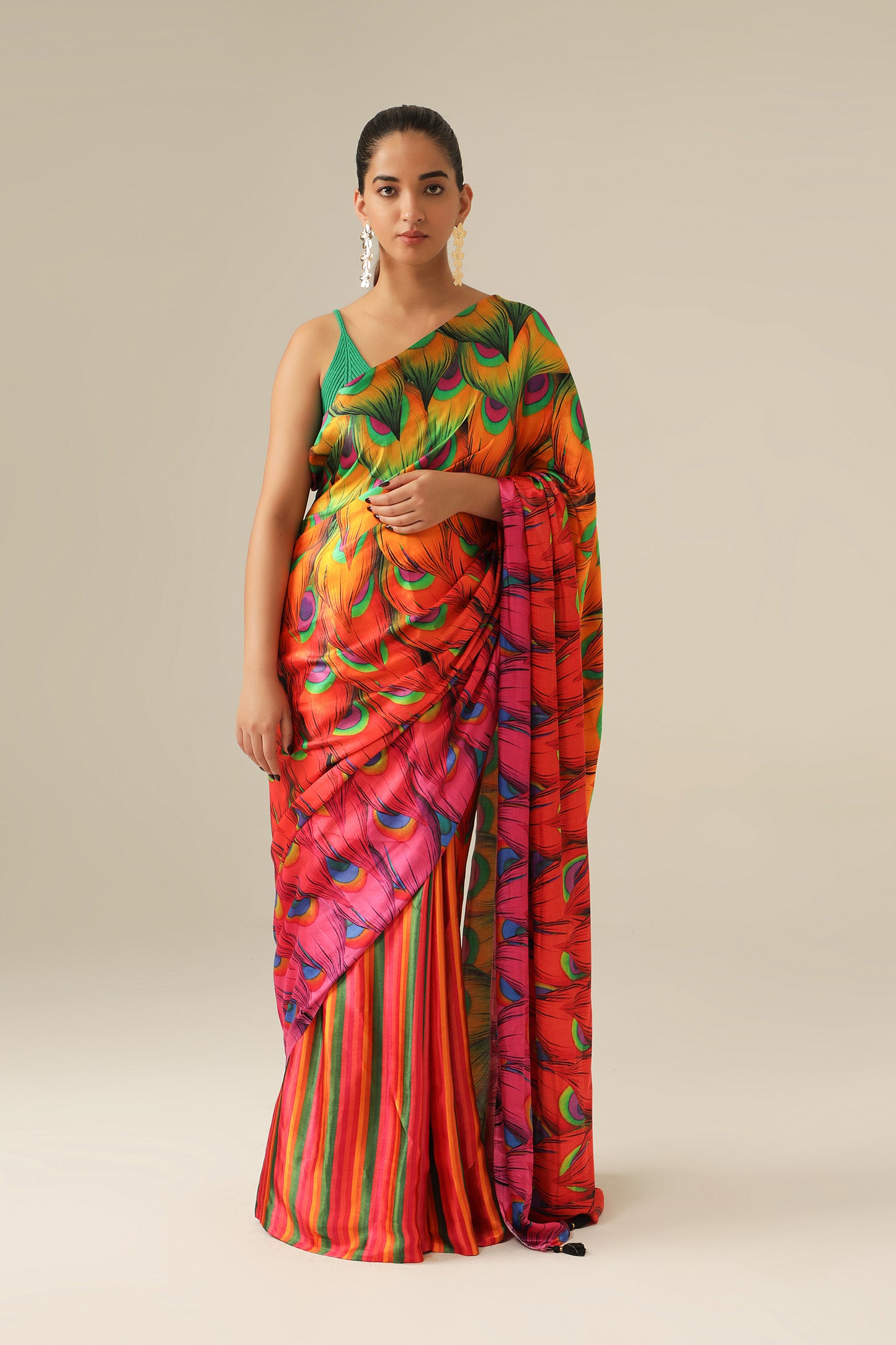 RAINBOW PEACOCK SAREE