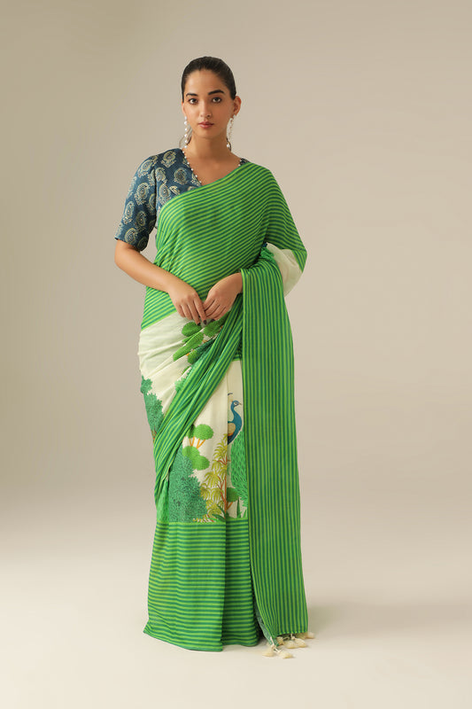 PEACOCK GROVE SAREE