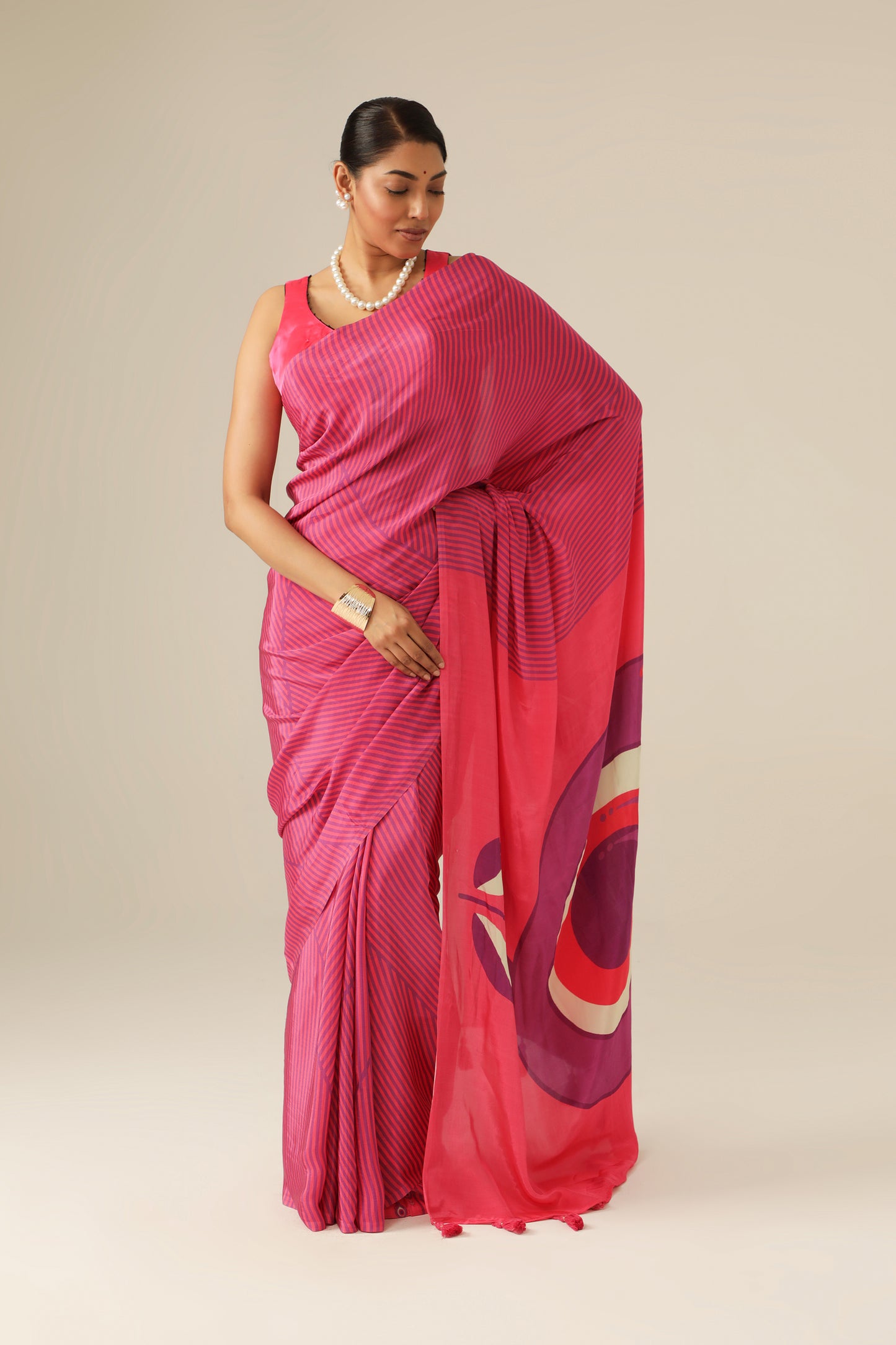 AMETHYST POMEGRANATE SAREE