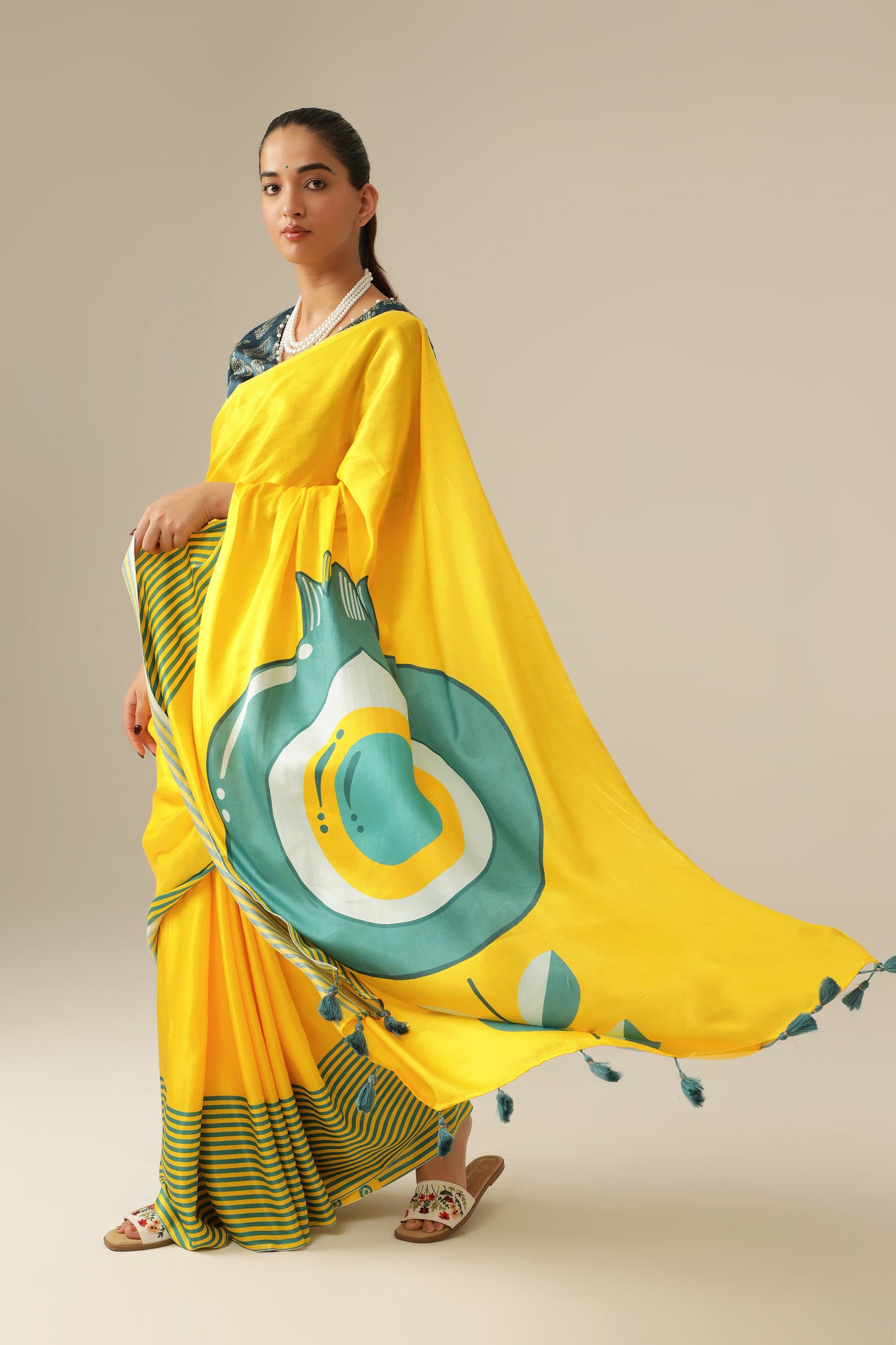 SUNSHINE POMEGRANATE SAREE