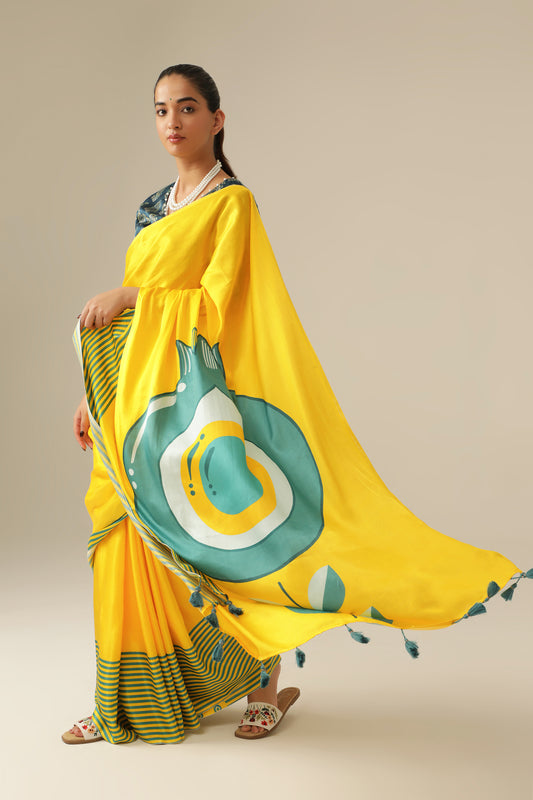 SUNSHINE POMEGRANATE SAREE