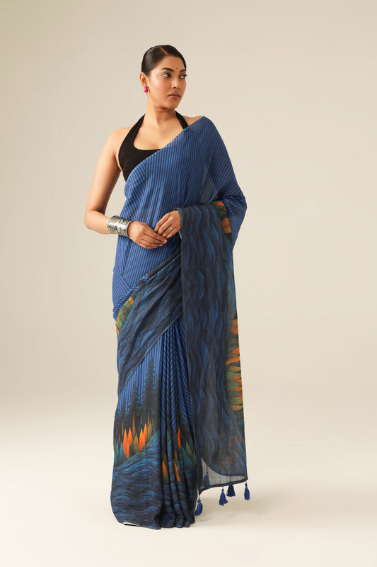 ABSTRACT HORIZON SAREE