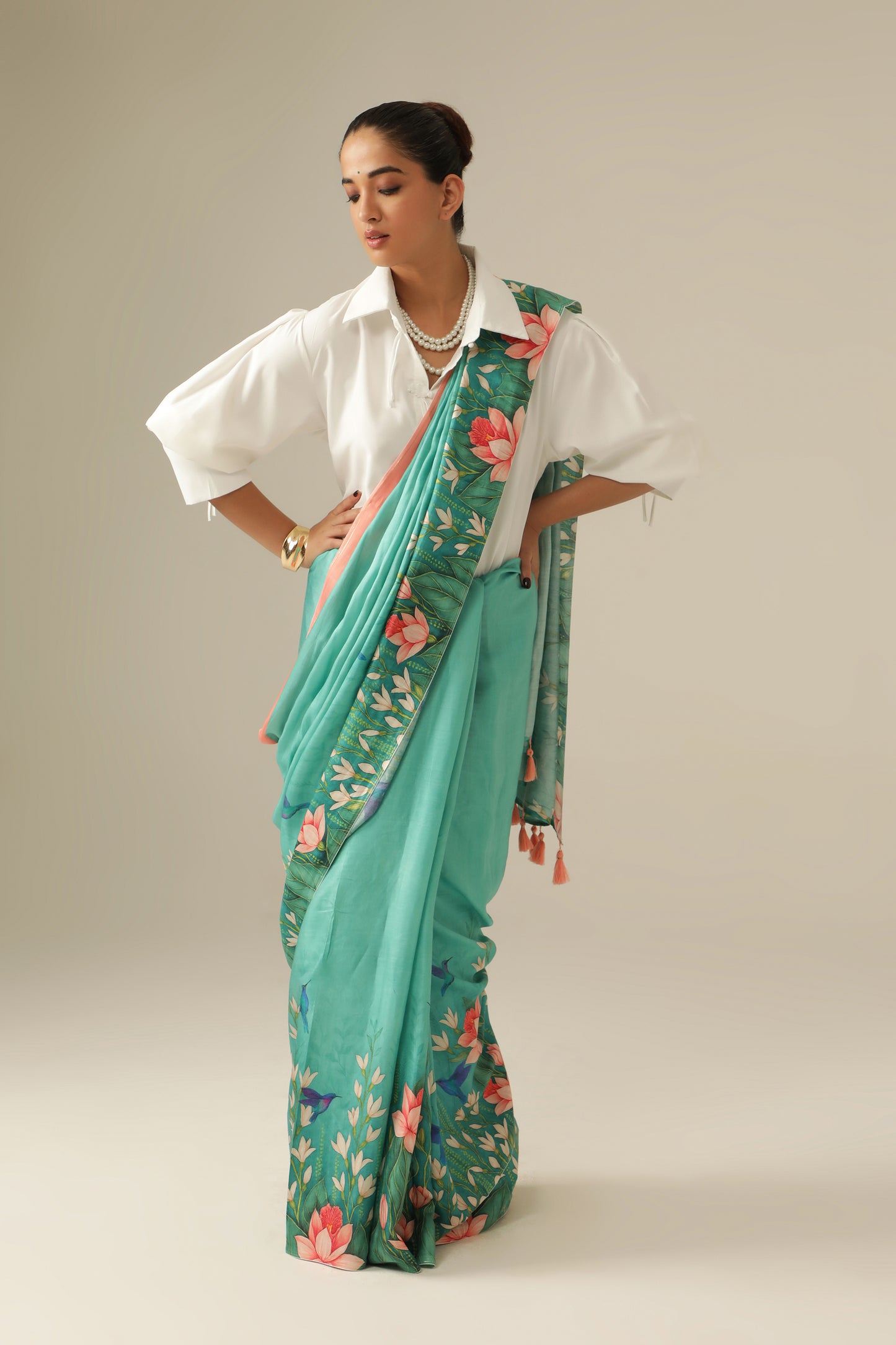 AQUA MEADOW SAREE