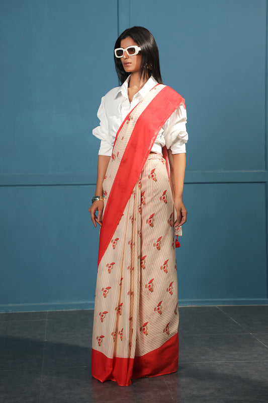 SCARLET SHROOMS SAREE