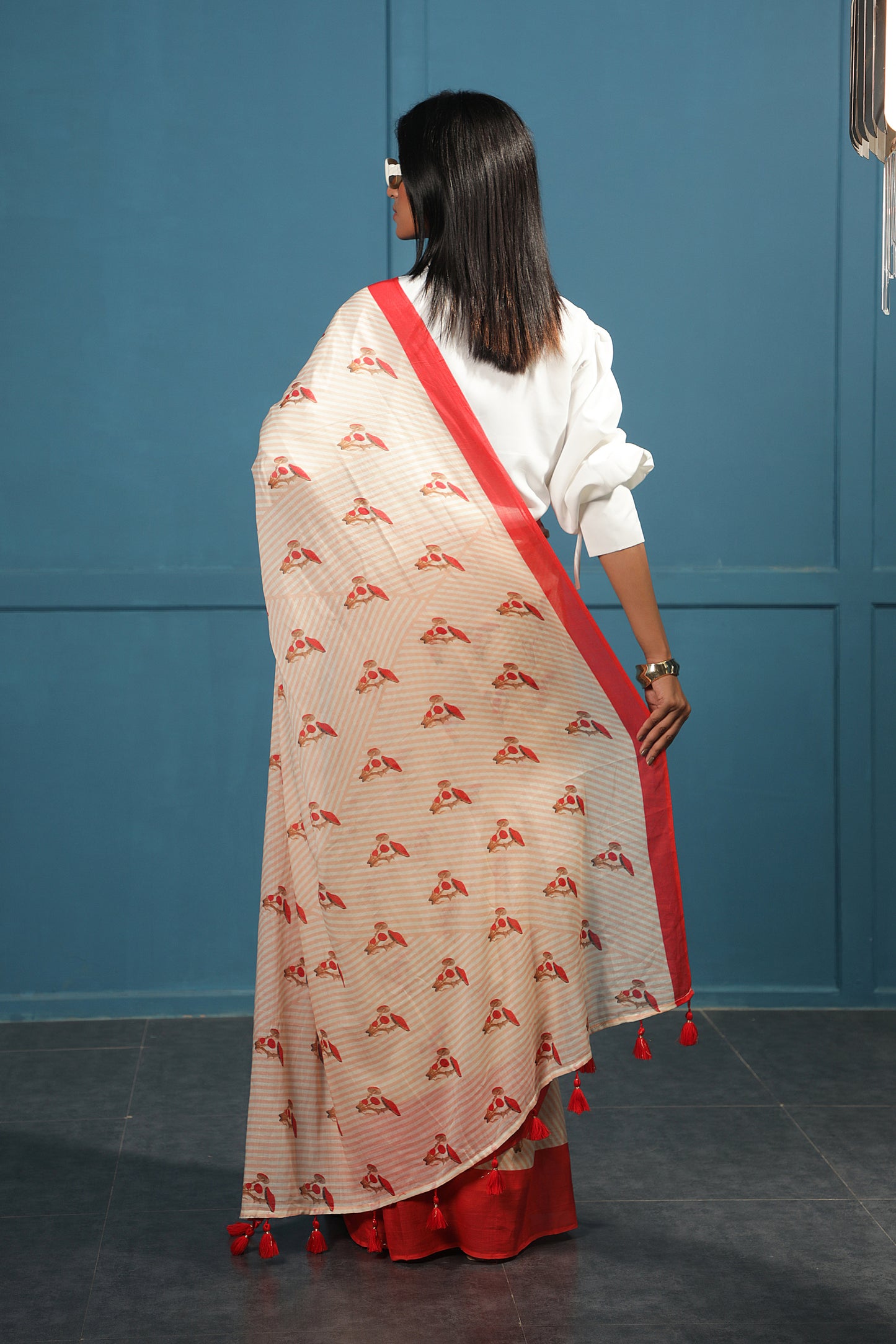 SCARLET SHROOMS SAREE