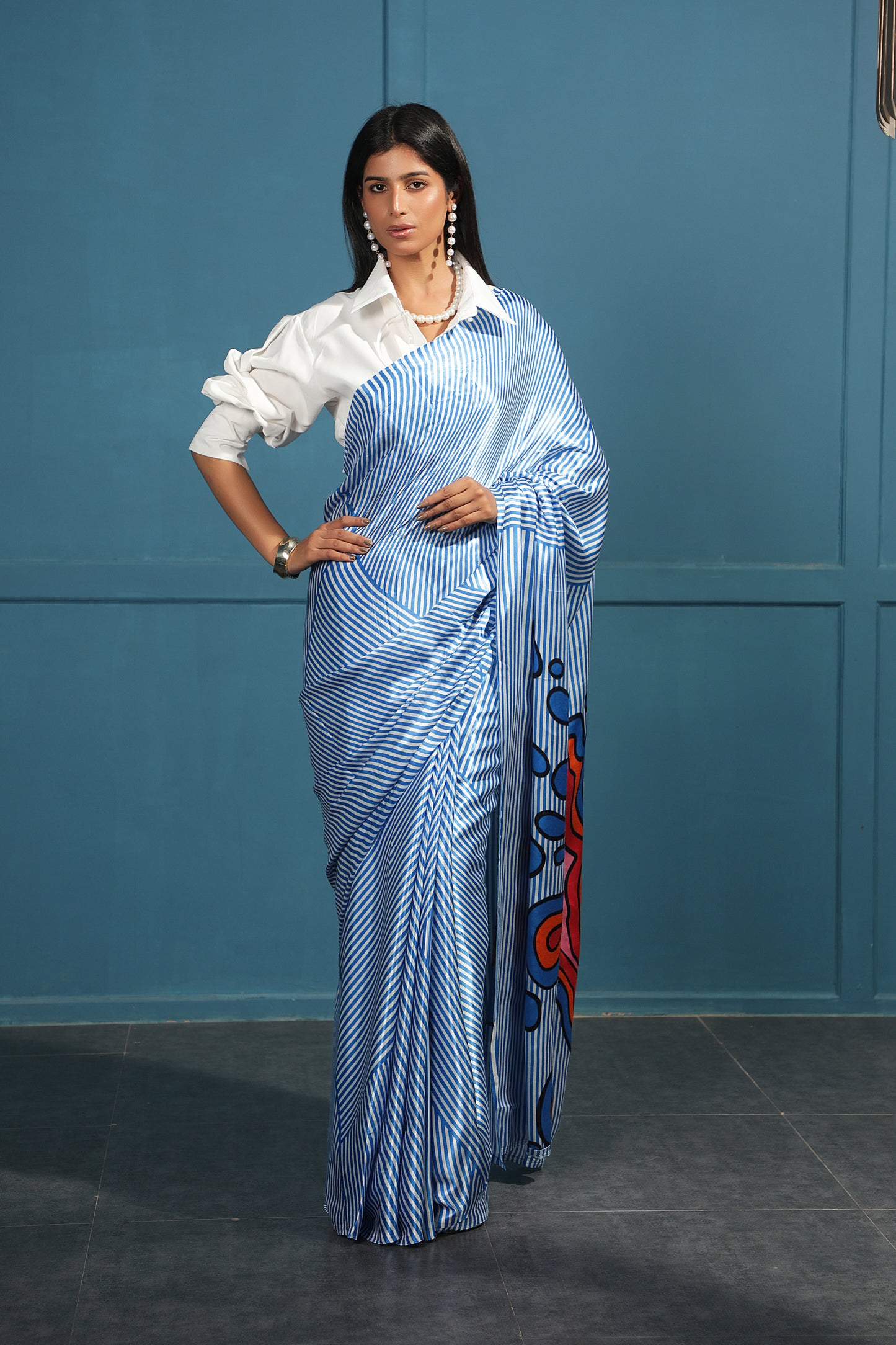 ABSTRACT SPLASH SAREE