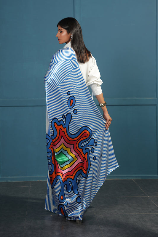 ABSTRACT SPLASH SAREE