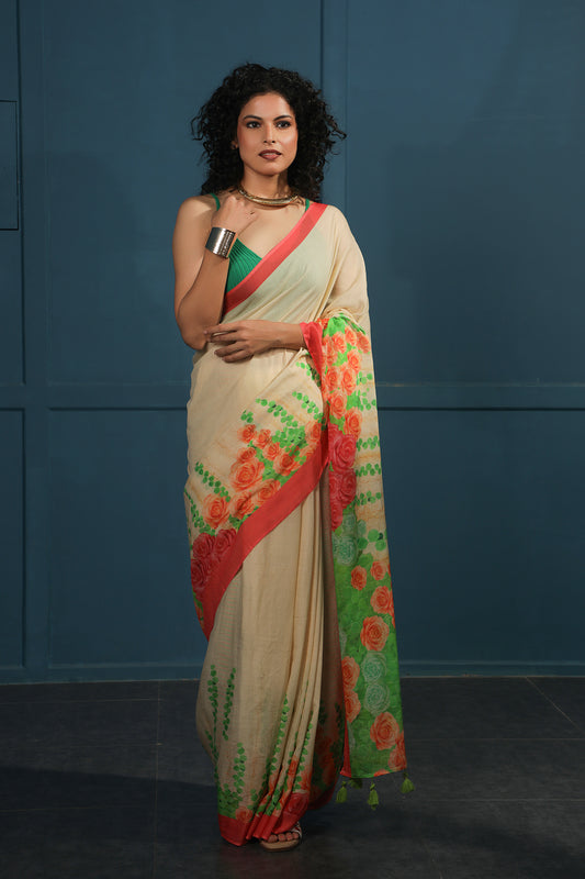 IVORY GARDEN SAREE