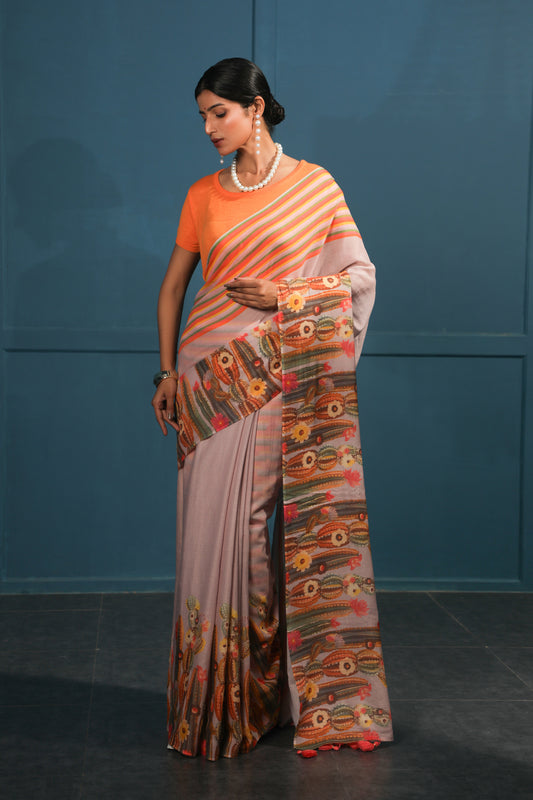LILAC CACTI BLOOM SAREE
