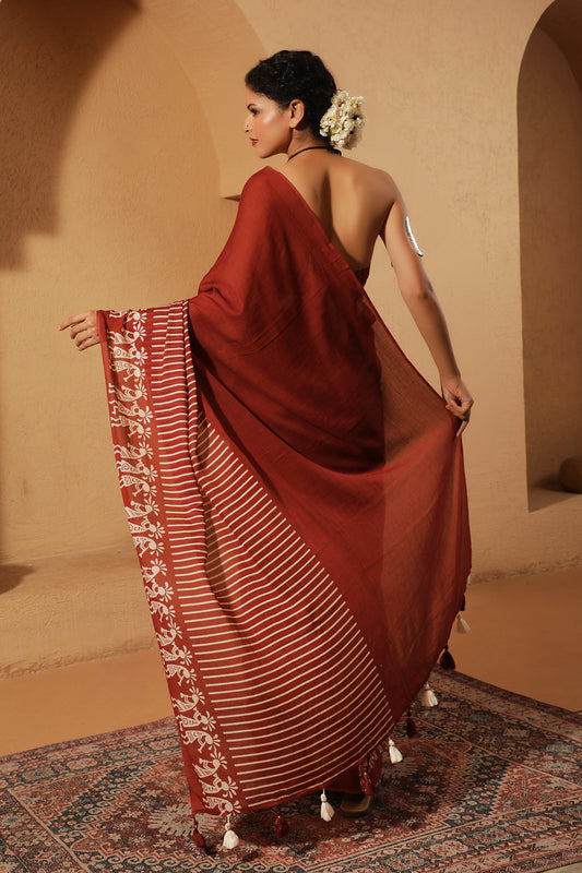 A DANCE OF EARTH SAREE