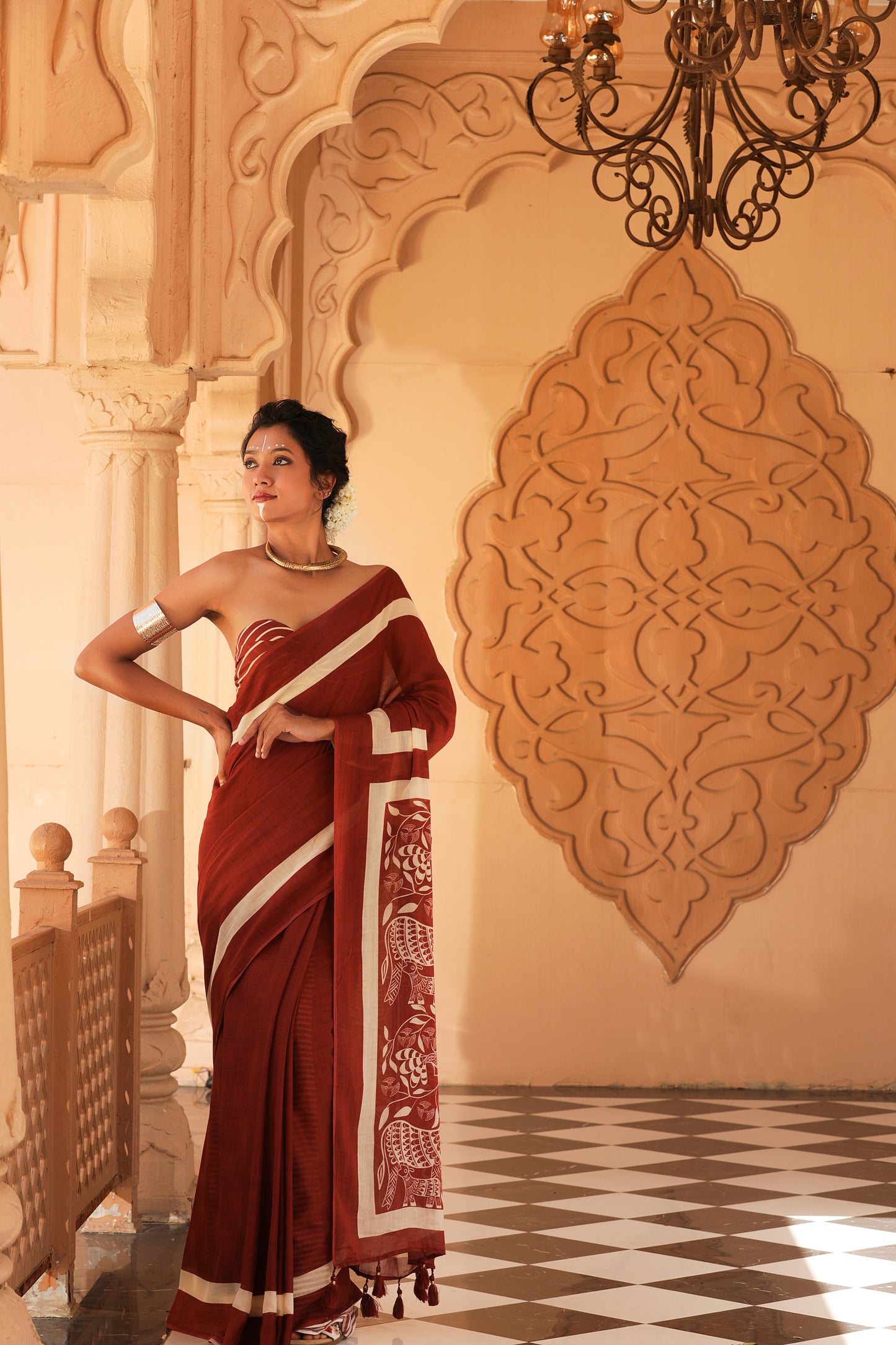 EARTHEN CANVAS SAREE