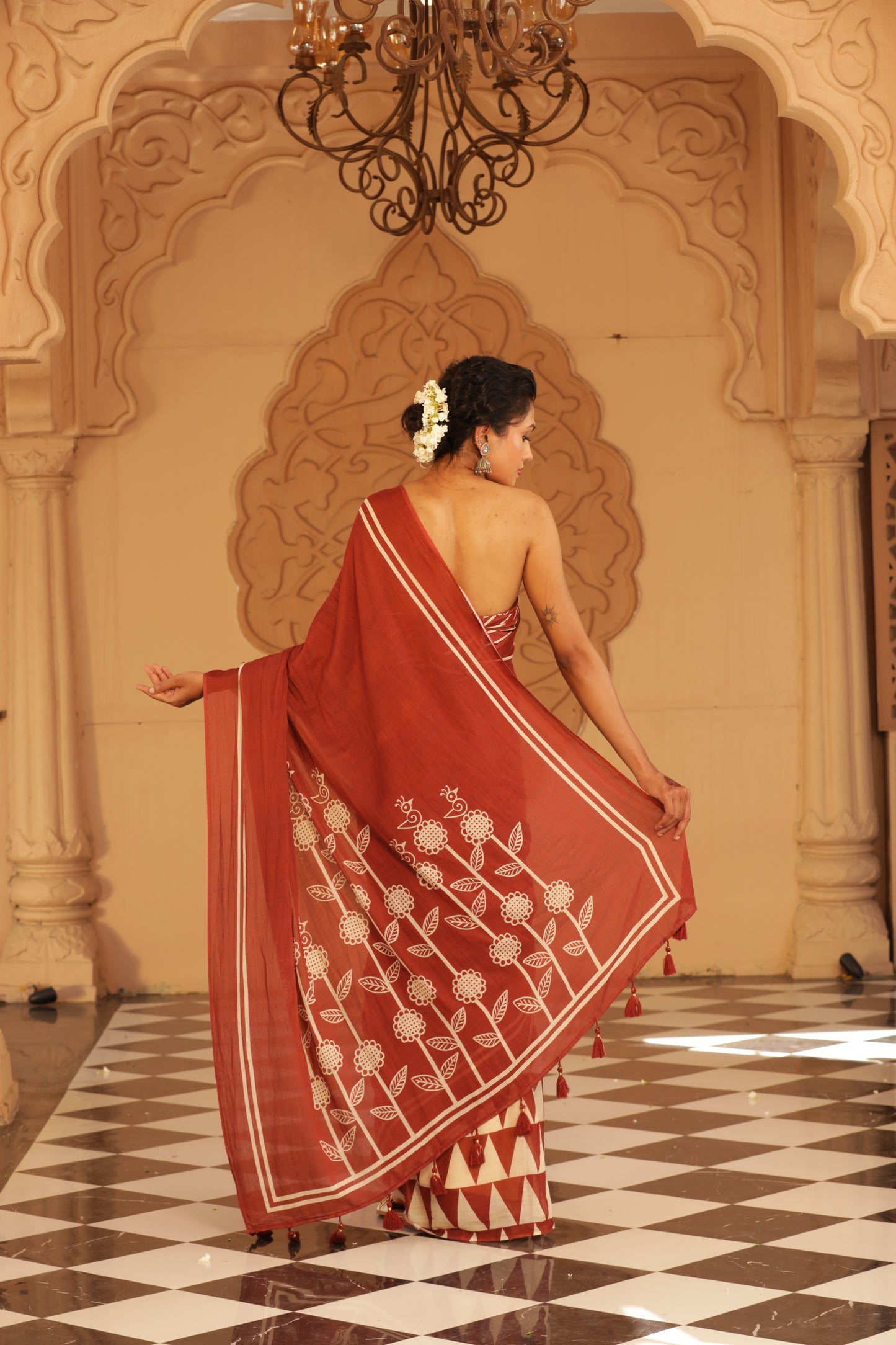 EARTHEN GEOMETRY SAREE