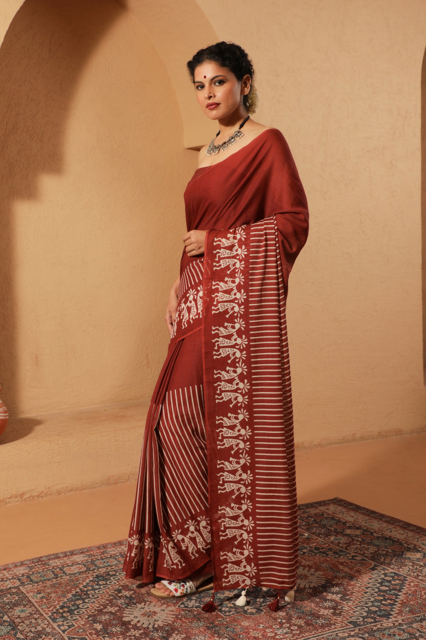 A DANCE OF EARTH SAREE